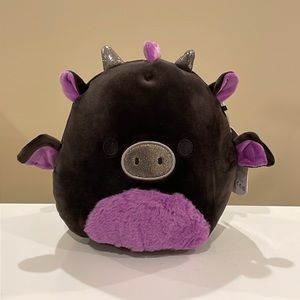 NWT 8” Dent the Black & Purple Dragon Squishmallow